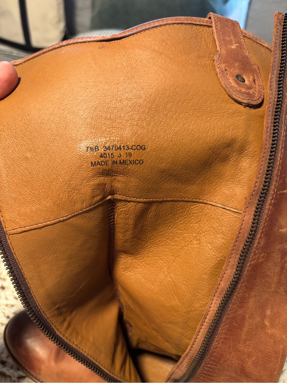 FRYE Tall Brown Leather Riding  Size 7 1/2 - Picture 12 of 14